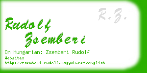 rudolf zsemberi business card